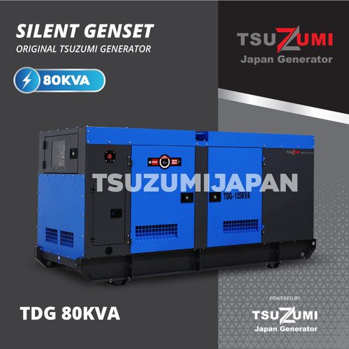 Genset 80 KVA Super Silent Heavy Duty 64000 Watt - Tsuzumi TDG80