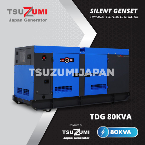 Genset 80 KVA Super Silent - 64000 Watt Heavy Duty - Tsuzumi TDG80