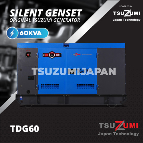 Genset 60 KVA Silent - 50000 Watt Heaavy Duty - Tsuzumi TDG60