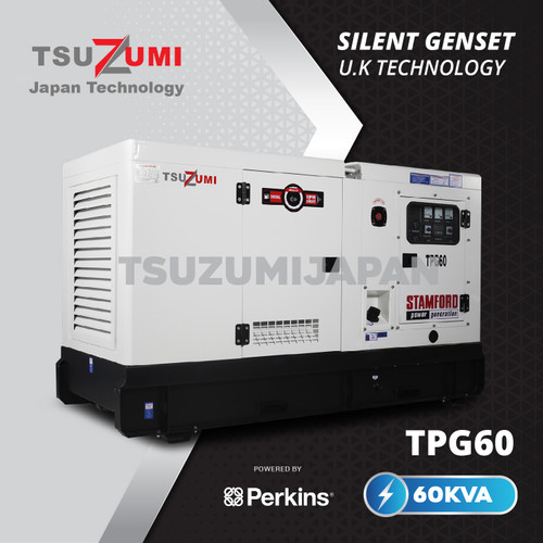 Genset TPG 60 KVA Perkins + Stamford Original by Tsuzumi Japan