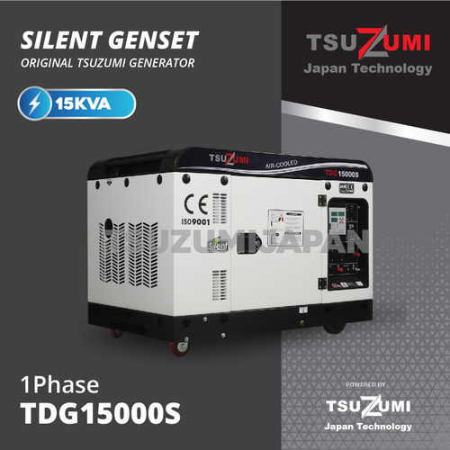 Genset Silent 15 KVA 1 Phase TDG 15000S Tsuzumi