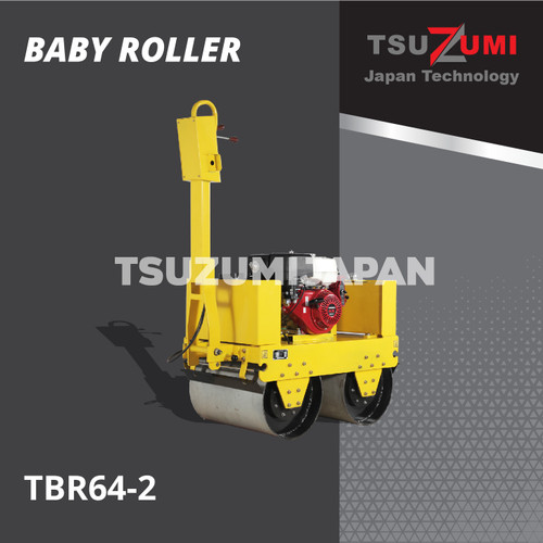 Mesin baby roller double drum. Mesin pemadat aspal. Honda Tsuzumi