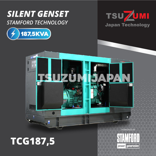 Genset Silent Cummins TCG 187,5KVA Alternator Stamford Original