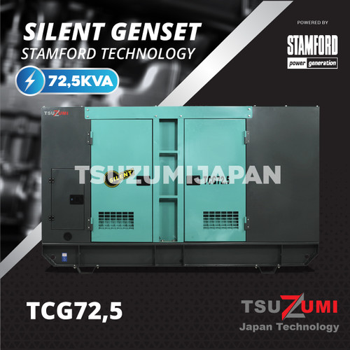 Genset Silent Cummins TCG 72.5 KVA. Altenator Stamford Certificate