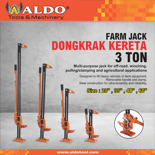 DONGKRAK KERETA (FARM JACK) 3 TON 20" ALDO