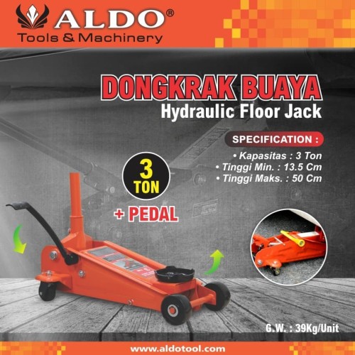 DONGKRAK BUAYA PAKAI PEDAL 3 TON