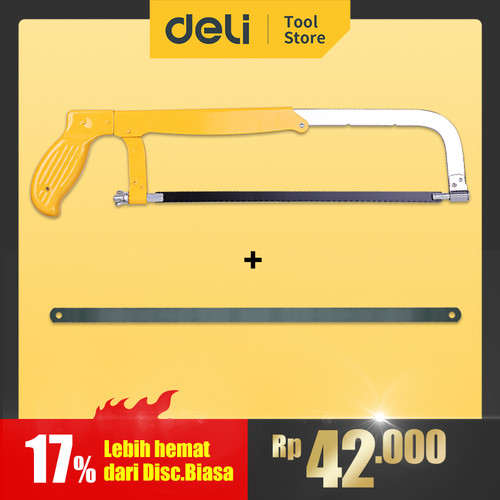 Promo Paket Deli Gergaji Adjustable 8-12" + Mata Gergaji 12" 24 TPI