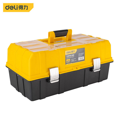 Deli Tool box / Kotak Perkakas Plastik 17" Kuat 3 Tingkat DL432117