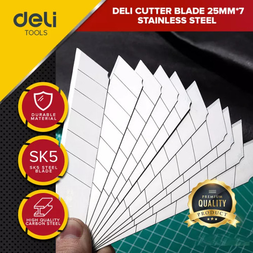 Deli Cutter / Isi Ulang Cutter SK5 10pcs Tajam Dan Anti Karat DL-DP05