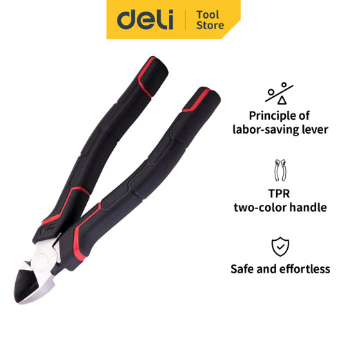 Deli Premium Pliers/Tang Potong 7" Desain Warna Merah Premium DL10210X