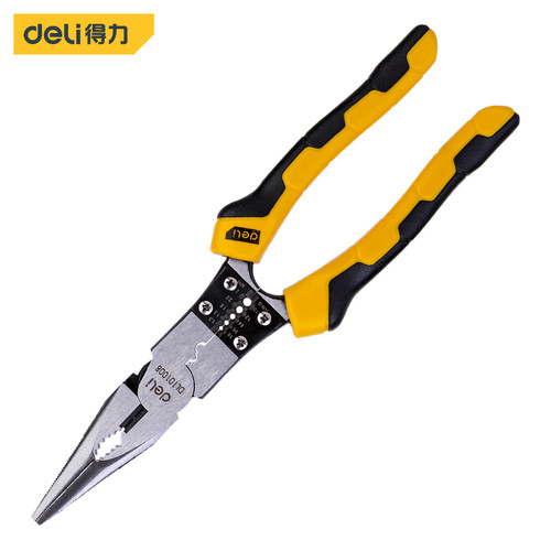 Deli Long Nose Pliers / Tang Lancip Multifungsi 9" Chrome DL101008