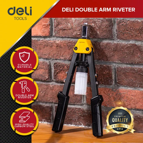 Deli Riveter / Tang Rivet Tembakan Paku 13“ 330mm Perkakas EDL236913