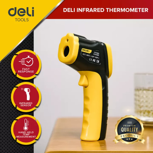 Deli Infrared Thermometer / Termometer Gun Thermogun Akurat DL333380