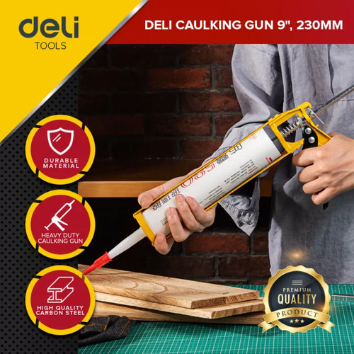 Deli Caulking Gun / Tembakan Lem Silikon 9 Inch Daya Hisap Kuat DL2360