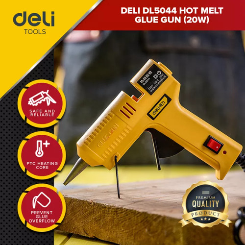 Deli Hot Melt Glue Gun / Lem Tembak 20W 7 mm Alat Perkakas DL5044