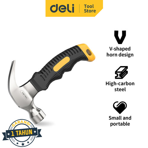 Deli Mini Claw Hammer / Palu Kambing Mini 8 oz Steel Perkakas DL441008