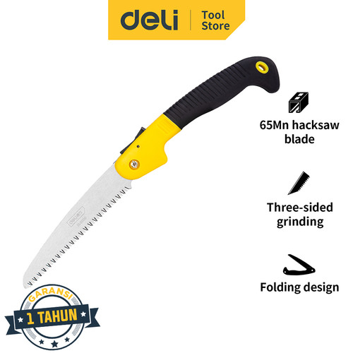 Deli Folding Pruning Saw / Gergaji Dahan Lipat 7 inch Tajam DL6006