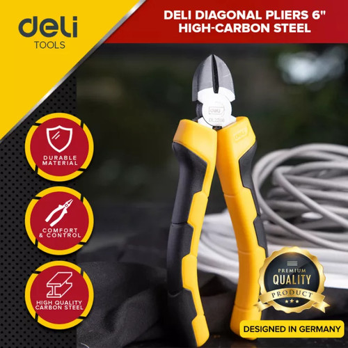 Deli Tang Potong Diagonal / Plier 6/7 inch PVC Alat perkakas DL220X