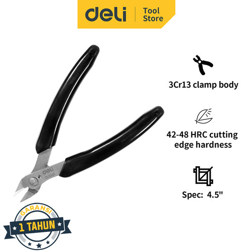 Deli Electric Cutting Pliers / Tang Potong Kawat 4.5 inch DL0301