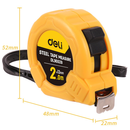 Deli Tape Measure / Meteran 3 - 5 m Elastis Pengunci Manual DL900XB