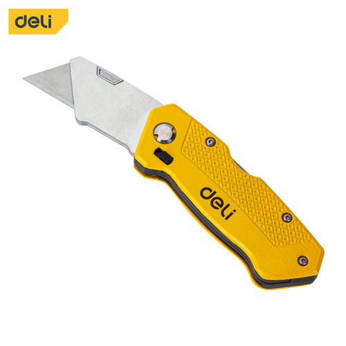 Deli Utility Knife / Cutter Pisau Kayu Aluminium SK2 Auto-lock EDL006Z