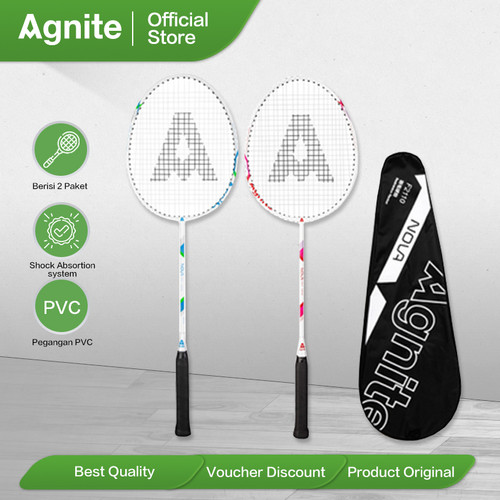 Agnite Badminton Racket / Raket Bulu Tangkis isi 2 Senar Nylon F2110