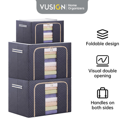 Vusign Foldable Storage Box Penyimpanan Pakaian Dapat Dilipat VS50X