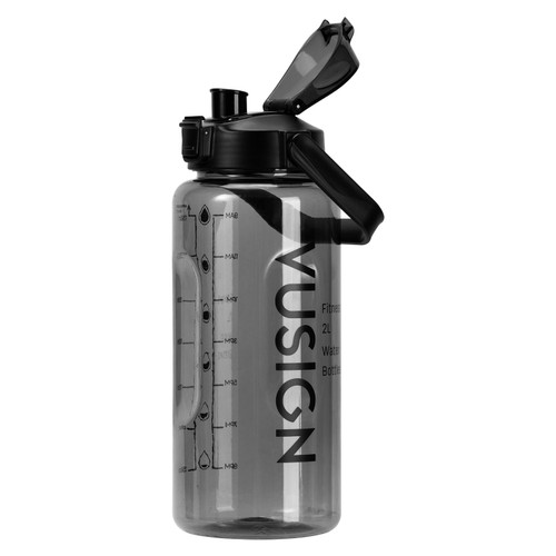 Vusign Water Bottle / Botol Minum Bening Motivasi 2 Liter VS819