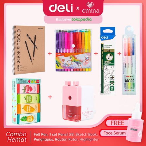 Deli x Emina Paket Hemat 3 GET Face serum EMINA