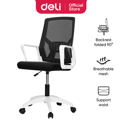 Deli Office Chair / Kursi Kantor Kerja Jaring Dilipat 90 Derajat E4932