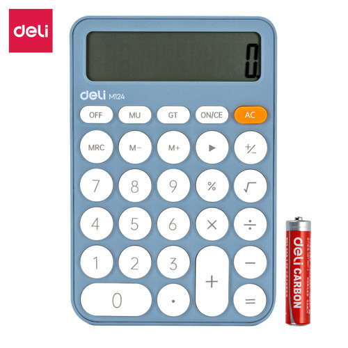 Deli Calculator / Kalkulator Portable Pastel Garansi 5 Tahun EM124