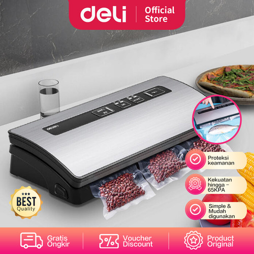 Deli Vacuum Sealer / Vakum Press Plastik Portable 110watt -65KP W14890