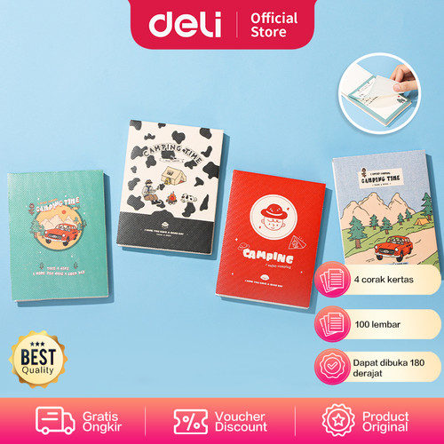 Deli Note Pad/Kertas Memo Buku Reminder 100 Halaman Desain Lucu 21768