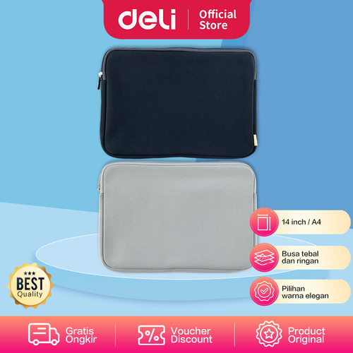 Deli Laptop Bag / Tas Laptop Ukuran 14 Inch Sangat Lembut EL201