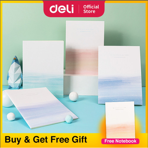 DELI BUY3 GET4 Spiral Notebook, Soft Cover Notebook, Buku Sekolah