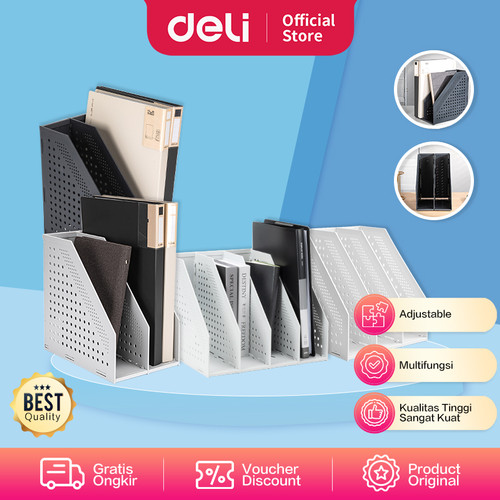 Deli Document Desk Organizer / Rak Kertas Slot dapat diatur E7899X