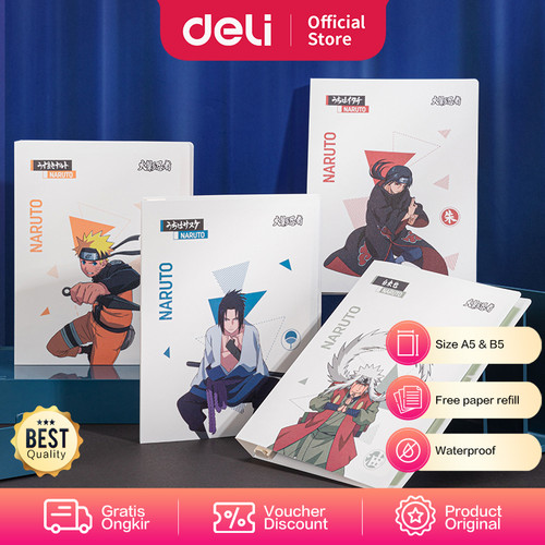 Deli Loose-Leaf Notebook/Binder Naruto B5 FreeRefill Waterproof GHB560