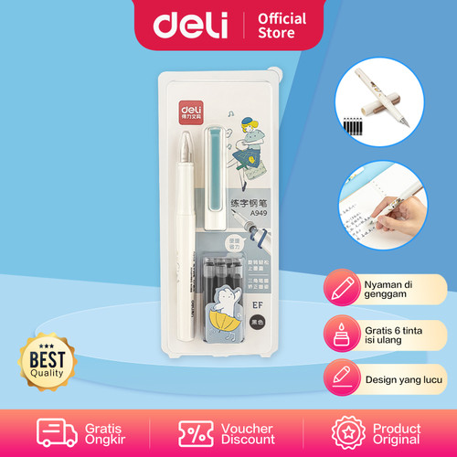 Deli Fountain Pen / Pulpen Kaligrafi EF tip design lucu A949