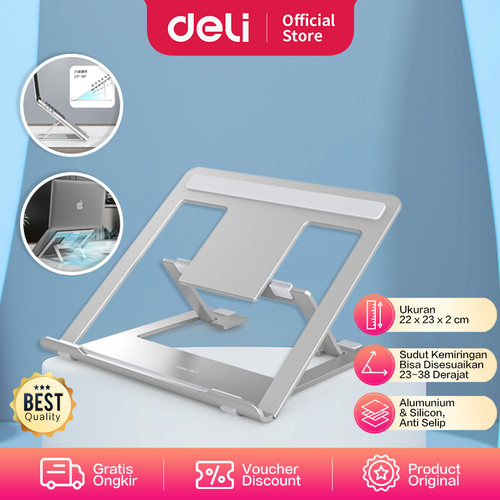 Deli Laptop Bracket Stand Holder Dudukan Laptop Aluminium CS-Y1