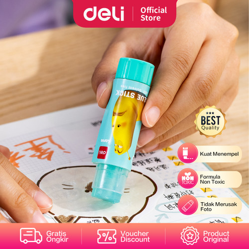 Deli Larva Glue Stick/Lem Stik 8gram Desain Lucu Tidak Beracun EA211