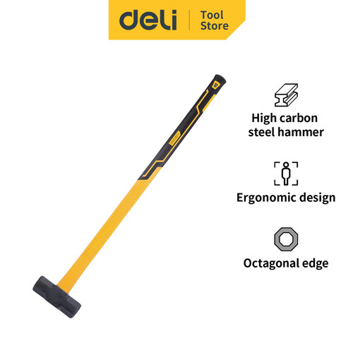 Deli Sledge Hammer / Palu Godam Hitam 3kg Menghancurkan Batu DL6911