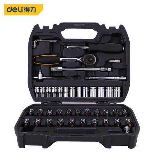 Deli Socket Sets / Paket Kunci Sok 46pcs/set Alat Perkakas DL1046