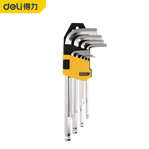 Deli Hex Key Sets / Kunci L Set 2 Bentuk Panjang 9Pcs Perkakas DL309X