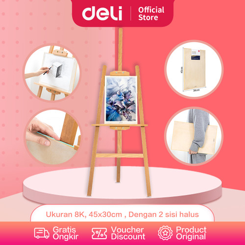 Deli Sketching Board / Papan Lukis Papan Gambar 2 Sisi Ukuran 8K 73903