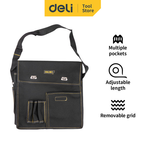 Deli Tool Bags / Tas Perkakas 32x11x31cm Bahan Kanvas Tahan Lama DL-P6