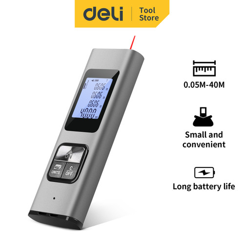 Deli Mini Lithium Laser Rangefinders/Meteran Laser Digital40m DL331040