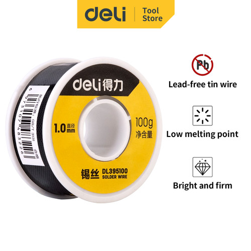 Deli Solder Wire /Timah Solder Diameter 1 mm 100 gram DL395100