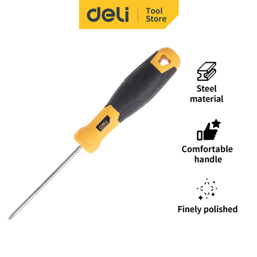 Deli Phillips Screwdriver/Obeng Plus 6inchxPH1/PH2 Tip Magnetik DL63X1