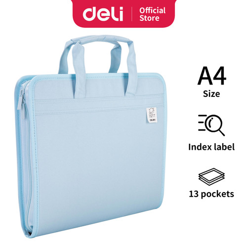 Deli File Folder Document Bag Tas Dokumen File A4 13 sekat 72561