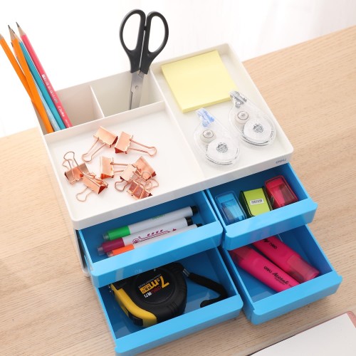 Deli Desk Organizer Organiser Plastik 4 laci EZ250X0